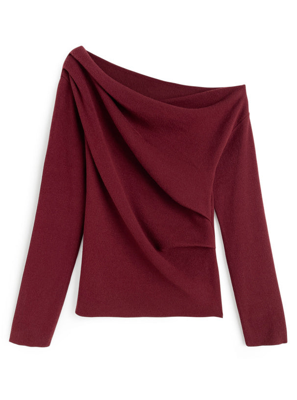 日本直送 [預購] 100度輕盈親膚☁️ 露肩針織上衣 ◍ 4 色入