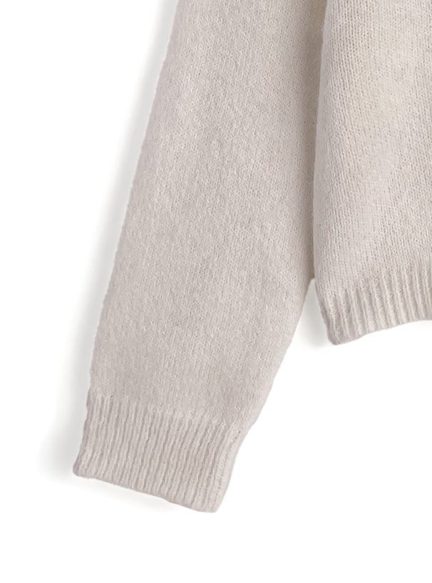 日本直送 [預購]  Wool 8% 拼色編織蝴蝶౨ৎ柔軟針織外套 ◍ 2色入