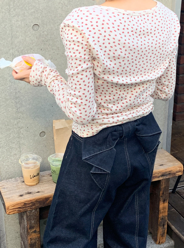 日本直送 [預購] 後蝴蝶౨ৎ 棉料牛仔褲 ◍ 2色入