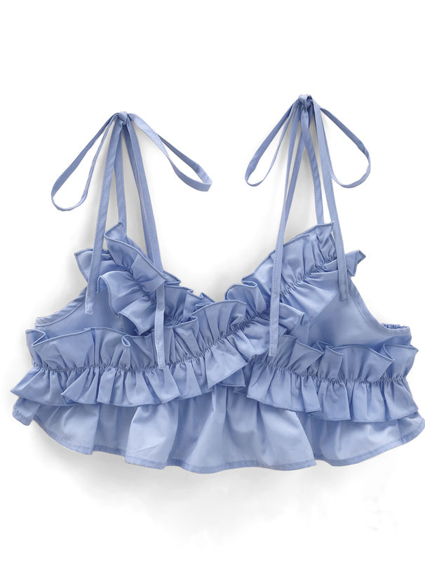 日本直送 [預購] 一套2件setup ⇉ Ruffle交叉背心➕恤裙 ◍ 3色入