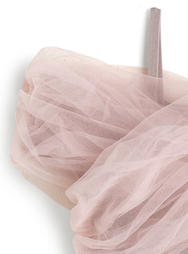 日本直送 [預購] 紗紗拼接針織·露肩上衣 ◍ 4色入