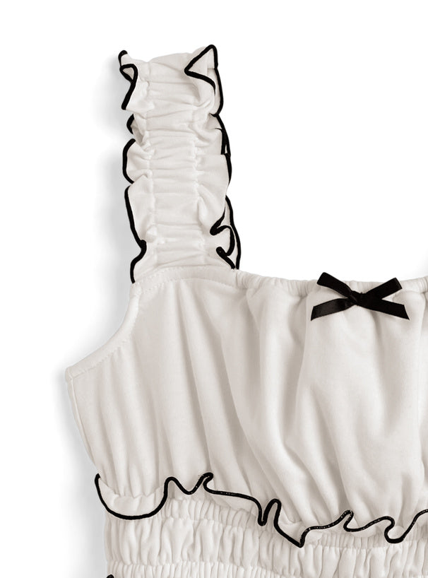 日本直送 [預購] 木耳邊·帶蝴蝶結౨ৎ背心 ◍ 2色入