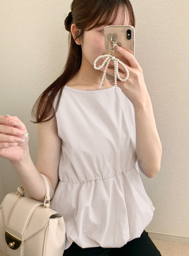 日本直送 [預購] 圓領·泡泡下擺背心 ◍ 3色入