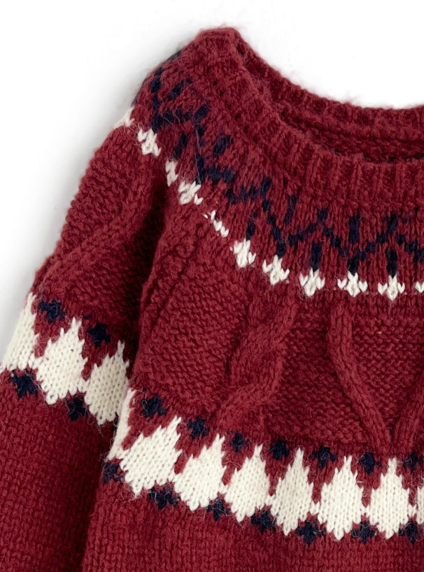 日本直送 [預購] 民族pattern針織🧶毛衣 ◍ 4色入