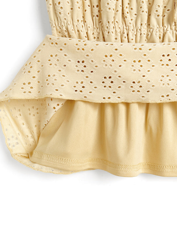 日本直送 [預購] 花花·Ruffle肩邊背心 ◍ 3色入