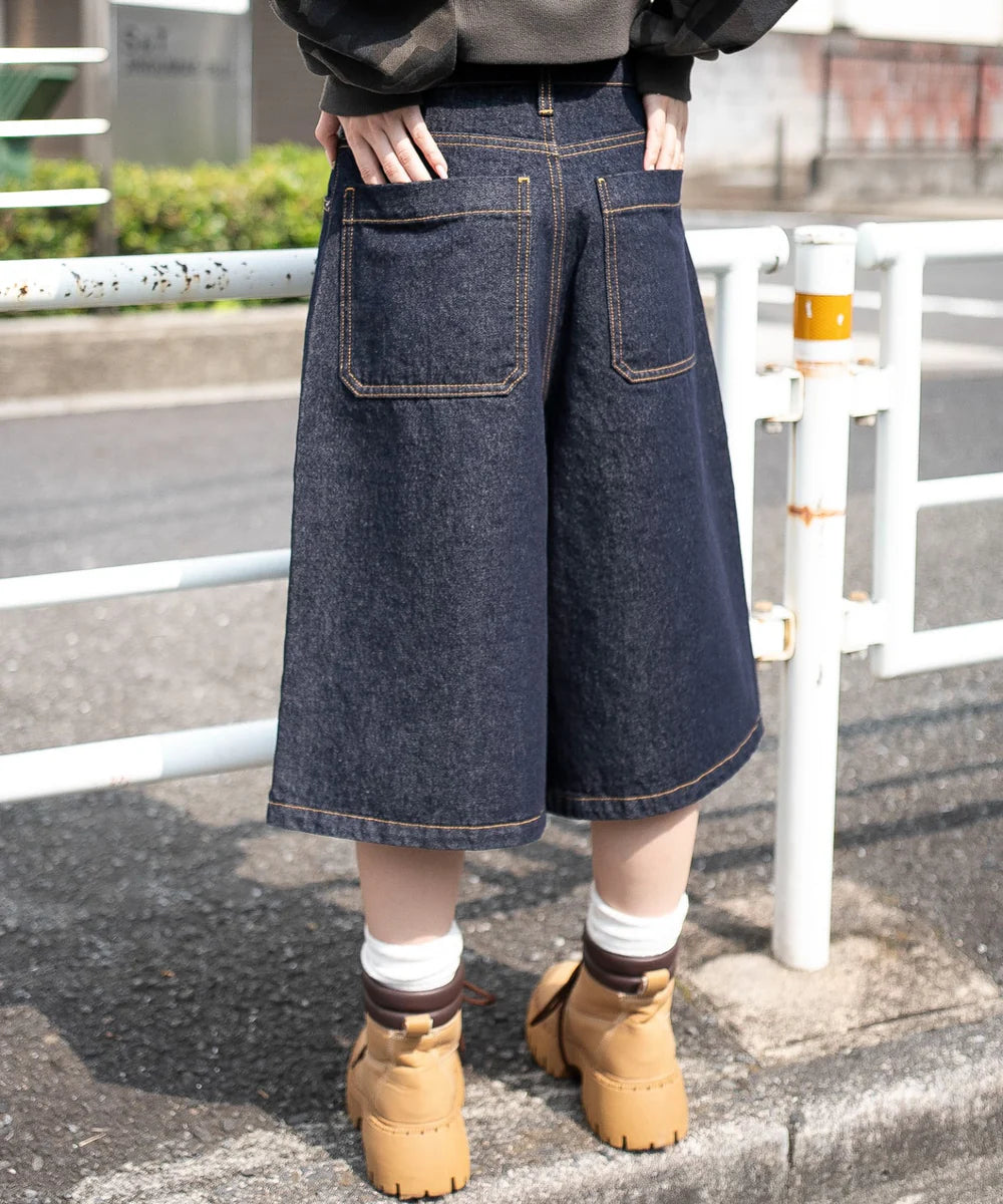 日本直送 [預購] 綿100%☁️寬鬆牛仔褲 (靛藍 インディゴ)