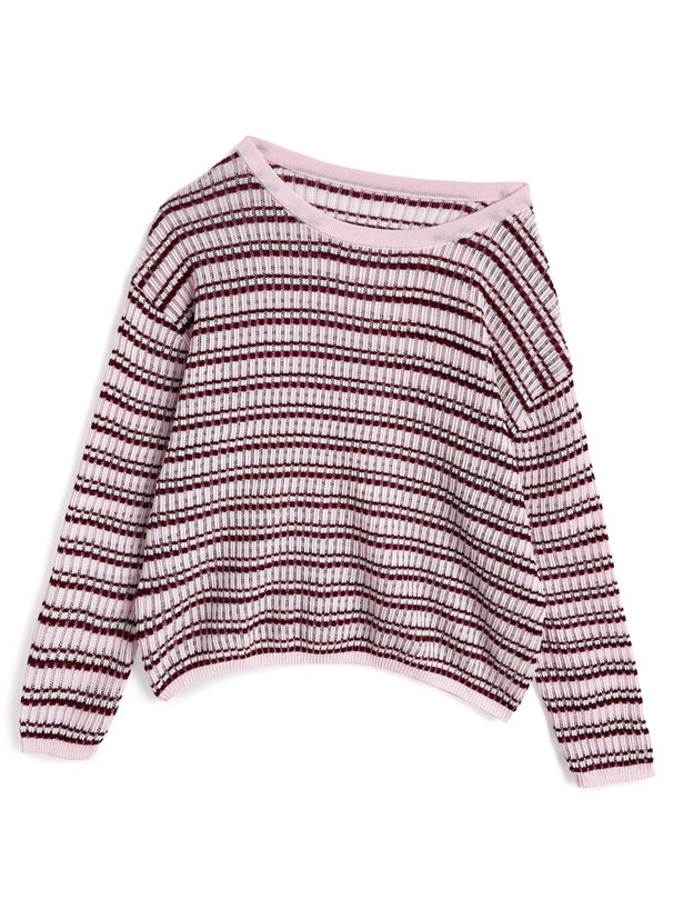 日本直送 [預購] 條紋輕薄·柔軟針織上衣 ◍ 3色入