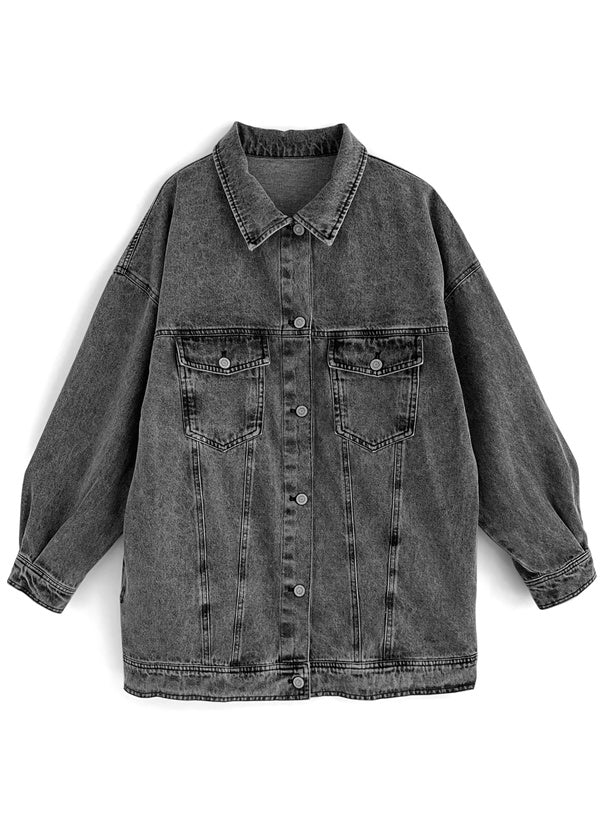 日本直送 [預購] 100% Cotton☁️ 寬鬆休閑牛仔外套 ◍ 2色入