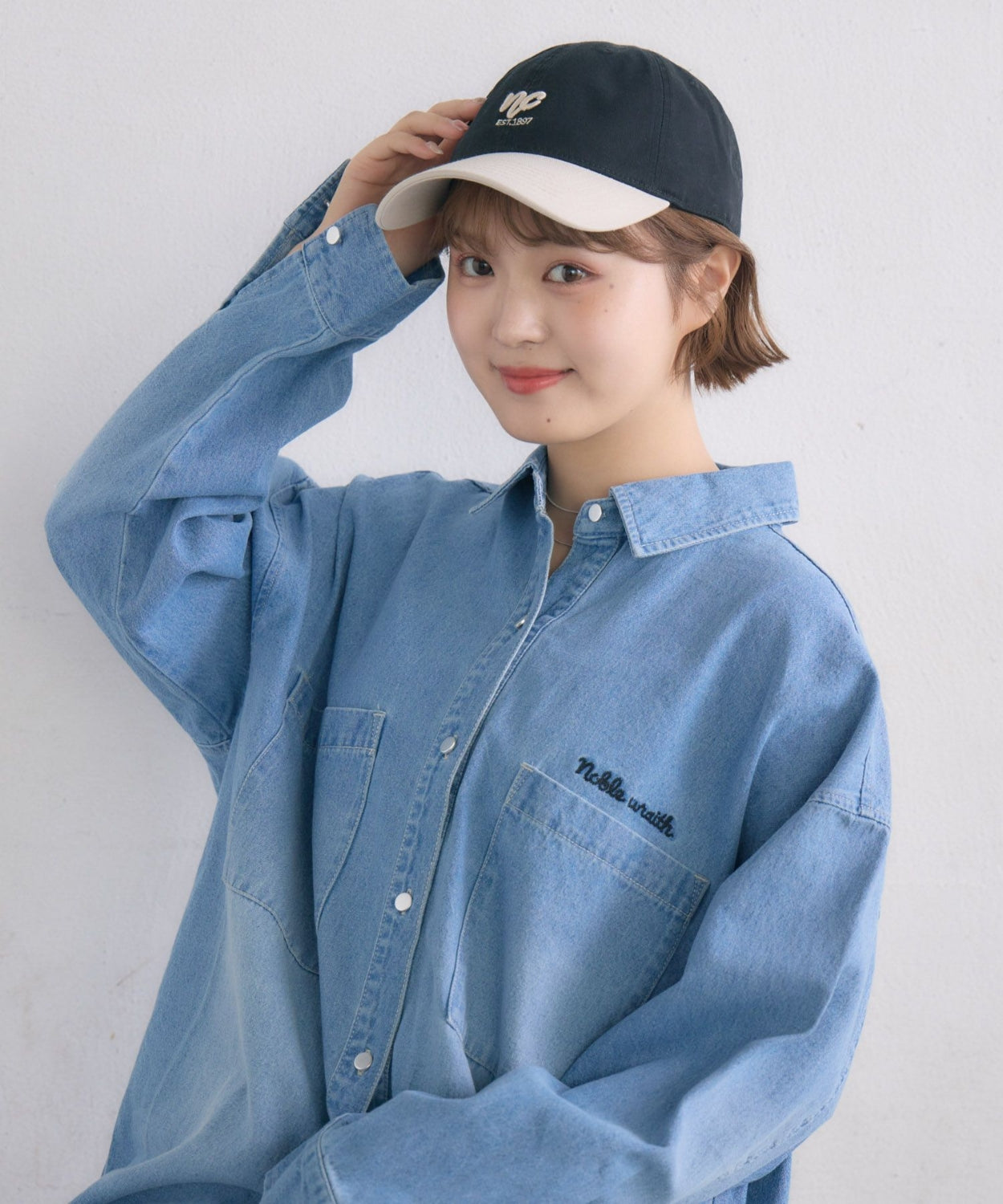 日本直送 [預購] 拼色·刺繡字Cap帽仔 ◍ 2色入