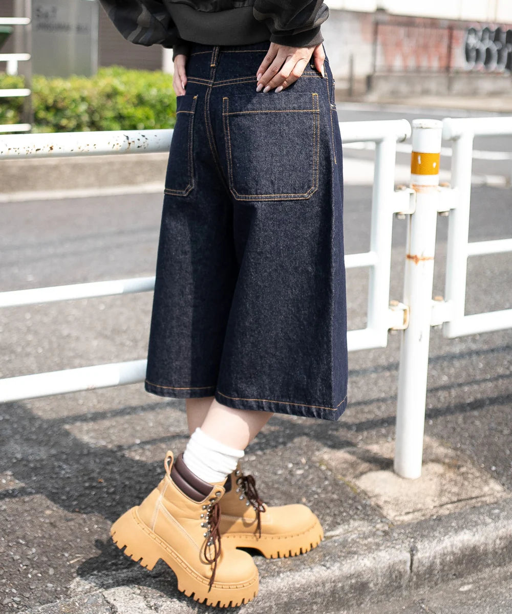 日本直送 [預購] 綿100%☁️寬鬆牛仔褲 (靛藍 インディゴ)