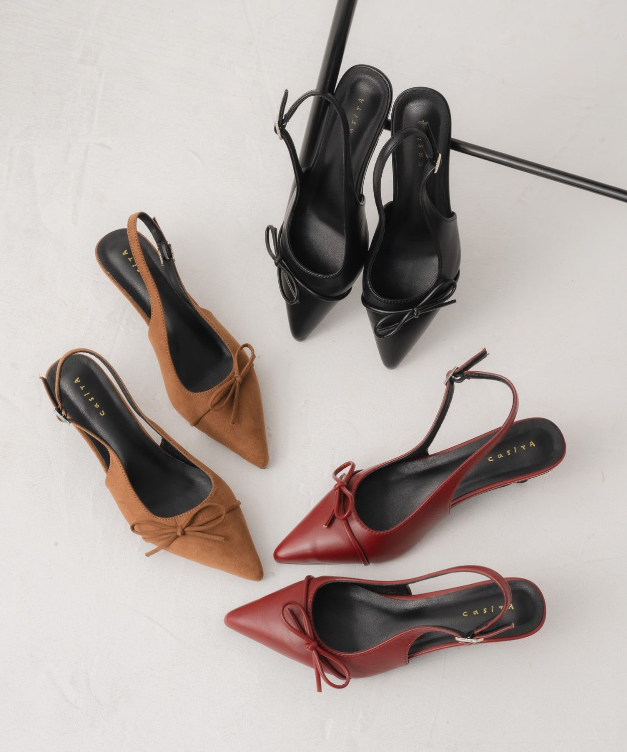 日本直送 [預購] 尖頭·低跟氣質穆勤鞋 ◍ 3色入