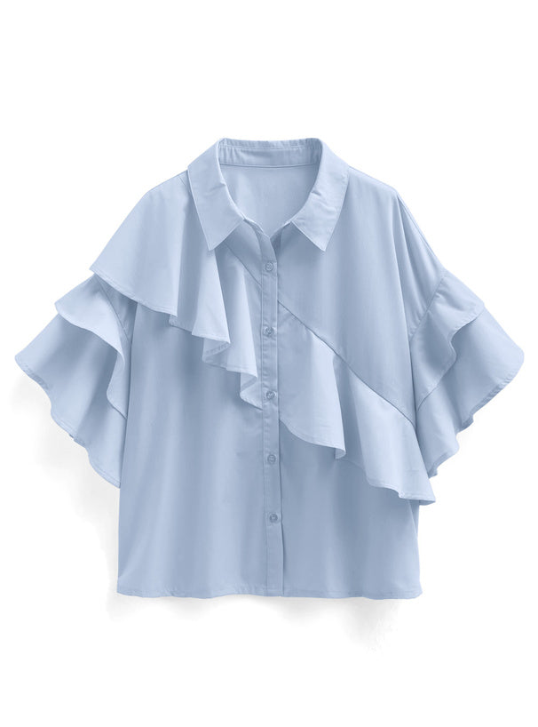 日本直送 [現貨 / 預購] Ruffle荷葉邊·層次感滿滿上衣 ◍ 4色入