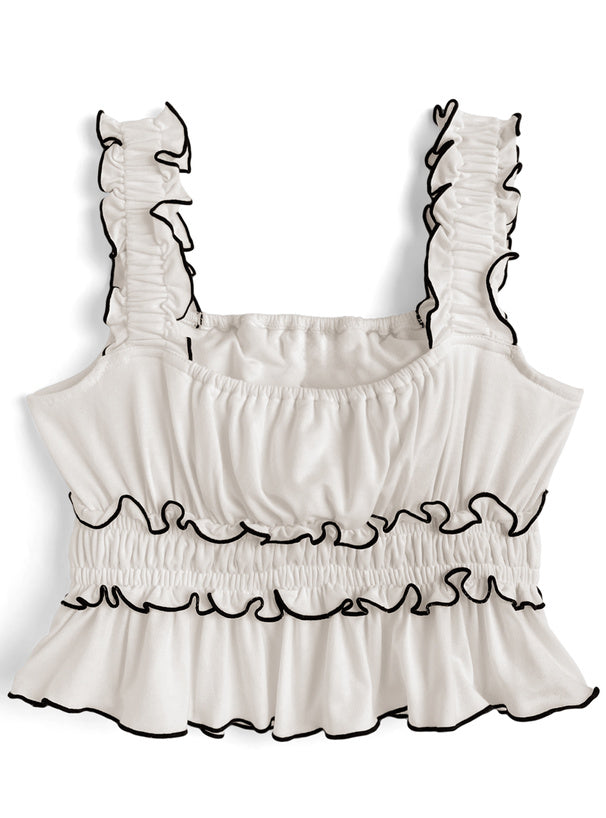 日本直送 [預購] 木耳邊·帶蝴蝶結౨ৎ背心 ◍ 2色入