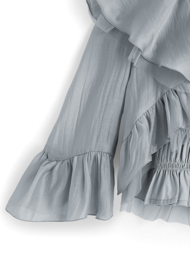 日本直送 [預購] 一套2件 ⇉ 雪紡蝴蝶綁帶外套➕背心仔 ◍ 3色入