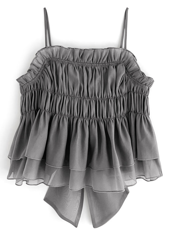 日本直送 [預購] 一套2件setup ⇉ 後綁蝴蝶౨ৎ背心➕企領針織上衣 ◍ 3色入