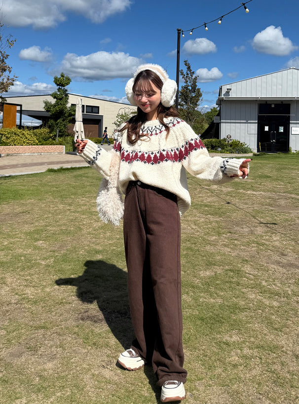 日本直送 [預購] 民族pattern針織🧶毛衣 ◍ 4色入