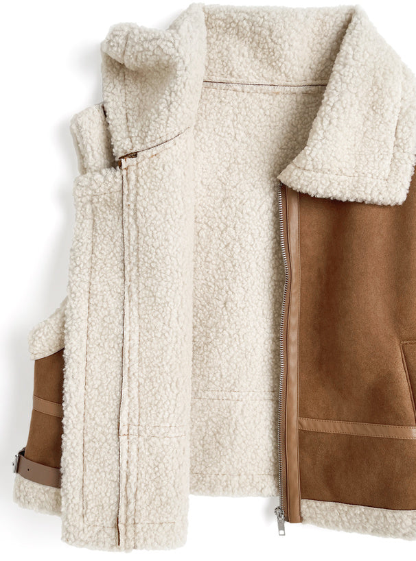 日本直送 [預購] 絨面·彷羊皮保暖背心 ◍ 2色入