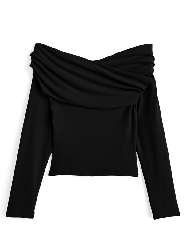 日本直送 [預購] 柔滑·輕軟·露肩上衣 ◍ 4色入