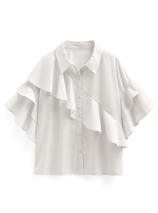 日本直送 [現貨 / 預購] Ruffle荷葉邊·層次感滿滿上衣 ◍ 4色入