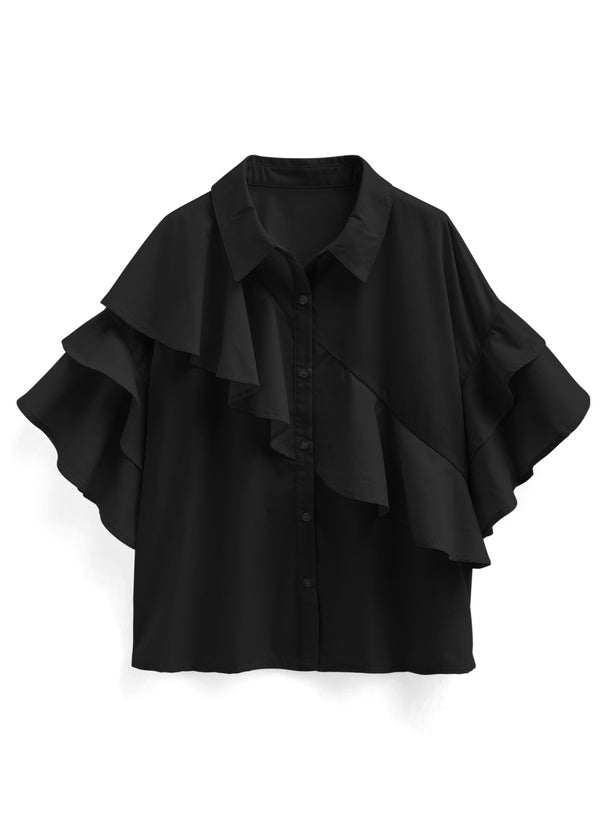 日本直送 [現貨 / 預購] Ruffle荷葉邊·層次感滿滿上衣 ◍ 4色入