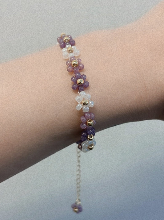 Made in Korea [現貨] ❀ KR Floral Bracelet ◍ Lavender / Amber