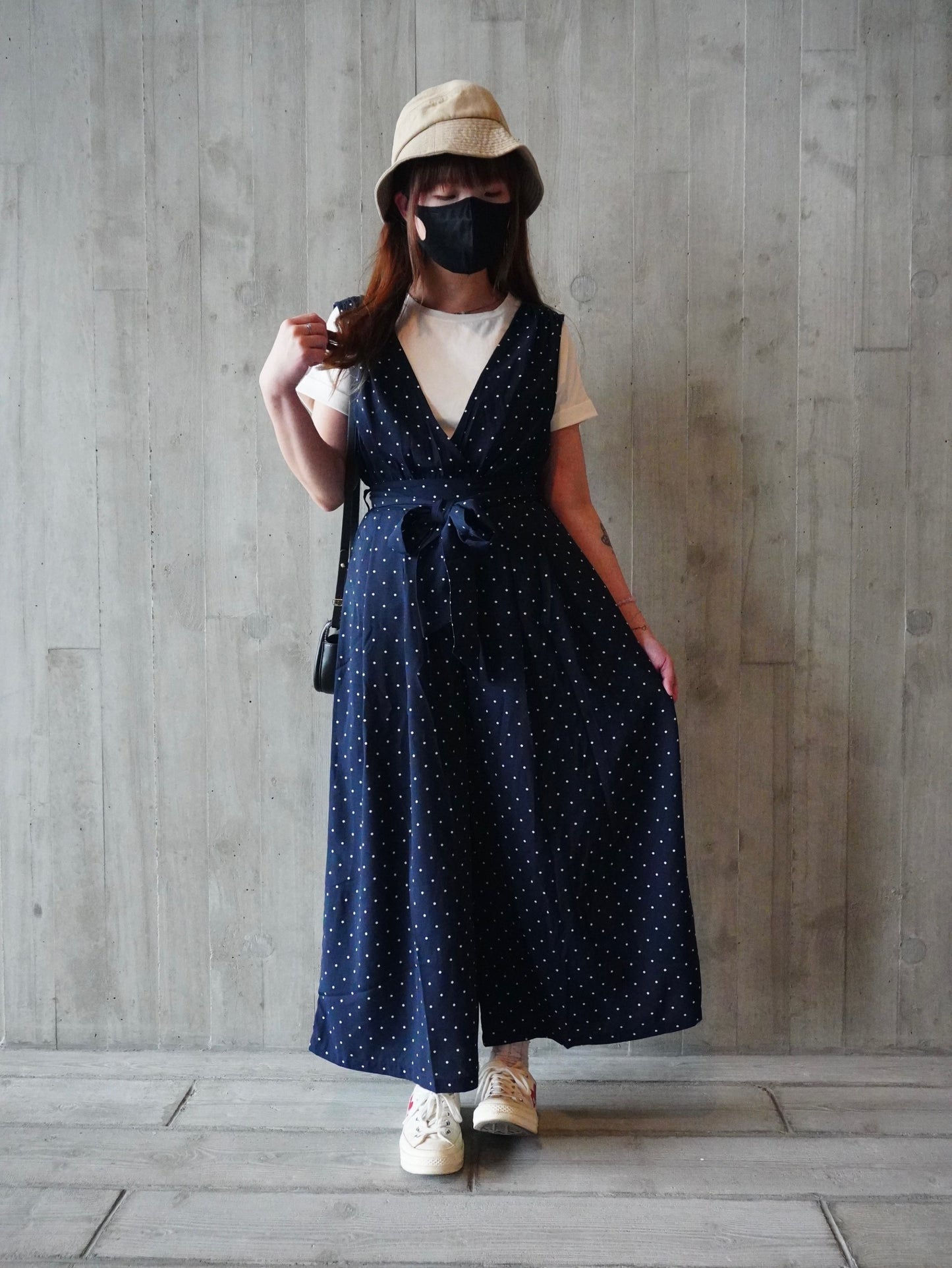 日本直送 [現貨]  Earth Music & Ecology DOT DOT連身褲  (Navy)