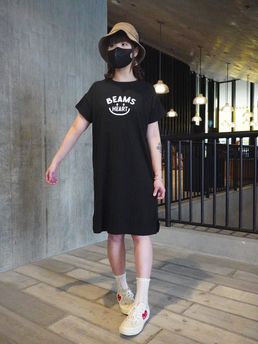 日本直送 [預購] BEAMS JAPAN Smile 連身裙 100% COTTON (黑色)